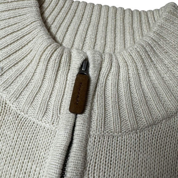 NWT St John’s Bay Fair Isle Mock Neck quarter zip sweater oatmeal Nordic mens xl - Picture 5 of 10